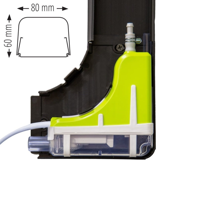 Mini Lime Silent+ Aspen condenspomp met Kwik Fix leidinggoot zwart