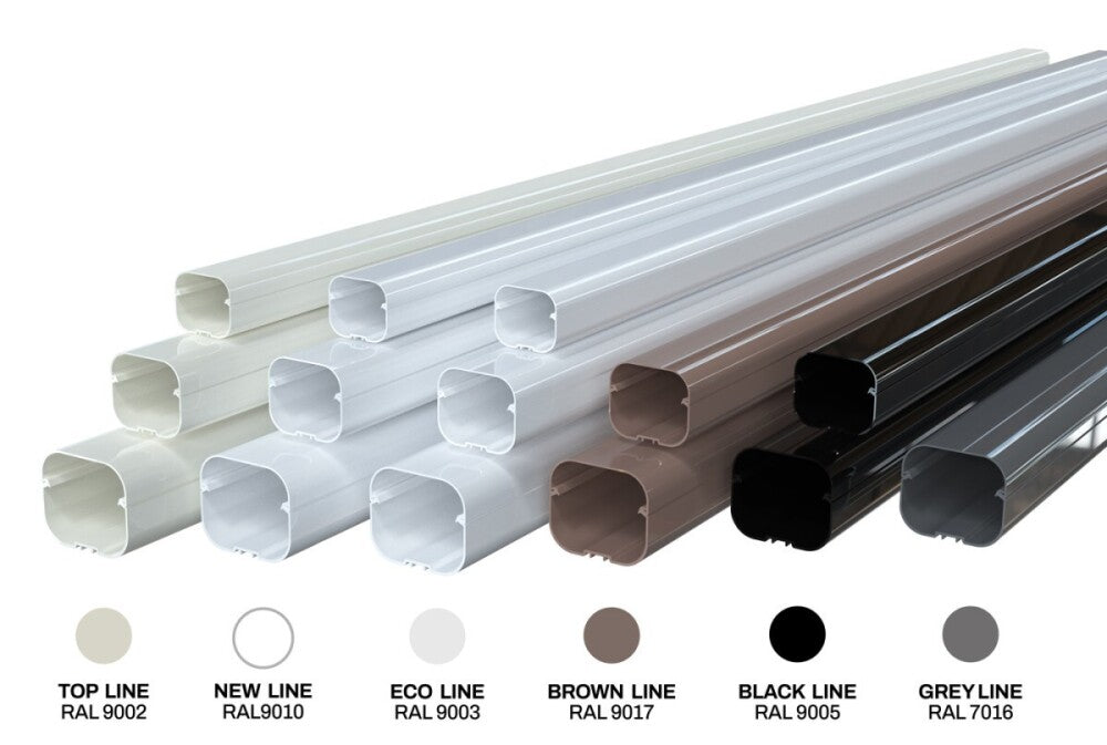 T-72 Tecnosystemi leidinggoot a 2 meter BLACK LINE - zwart RAL9005