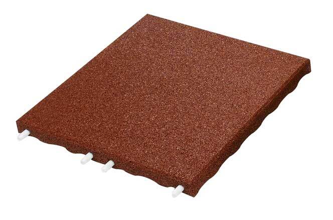 RT5 roodbruin rubberen tegel 500x500x40mm