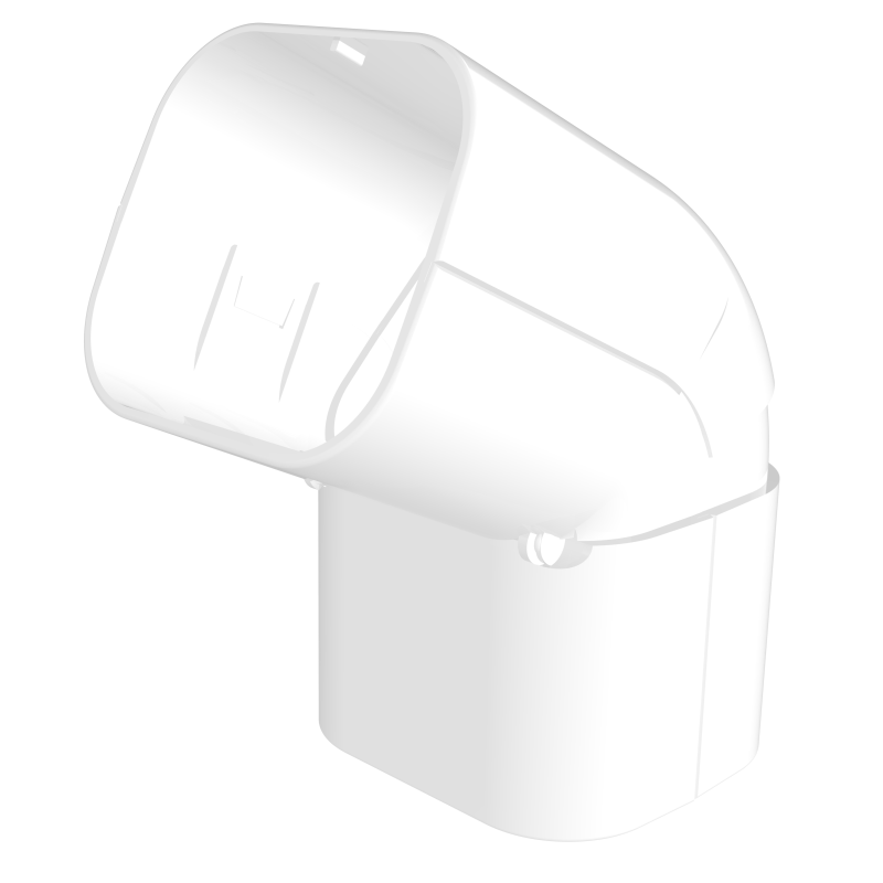 CAS-72 Tecnosystemi scharnier bocht NEW LINE - wit RAL9010