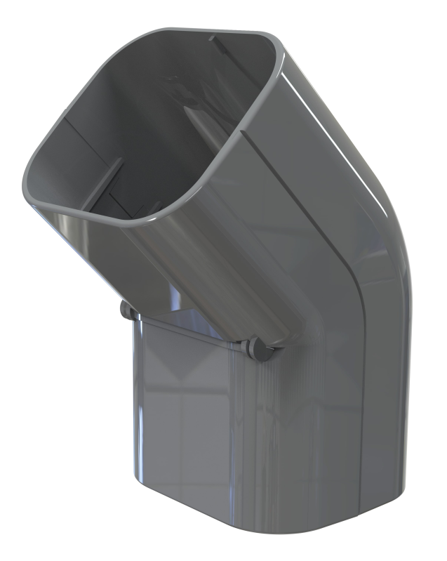 CAS-72 Tecnosystemi scharnier bocht GREY LINE - antracietgrijs RAL7016